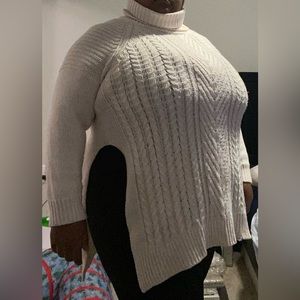 PLUS SIZE Ashley Stewart Cowl Neck Cream Sweater Size 18/20